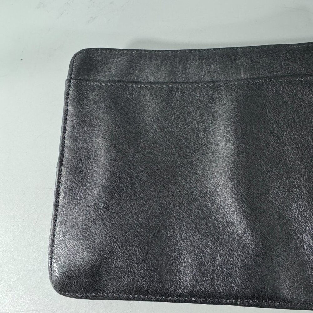 El Portal Black Leather Men's Wristlet Bag/Organizer - Picture 5 of 13